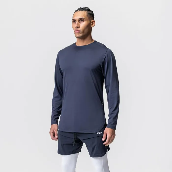 ASRV Long Sleeves Men SilverLite 20 Extended Long Sleeve Navy
