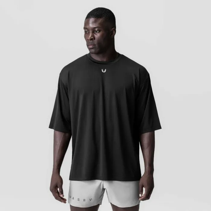ASRV Short Sleeves Men 3DLite 20 Lycra 34Sleeve Oversized Tee Black 034otwr Block034 ASRV Short Sleeves Men 3DLite 20 Lycra 34Sleeve Oversized Tee Black 034otwr Block034