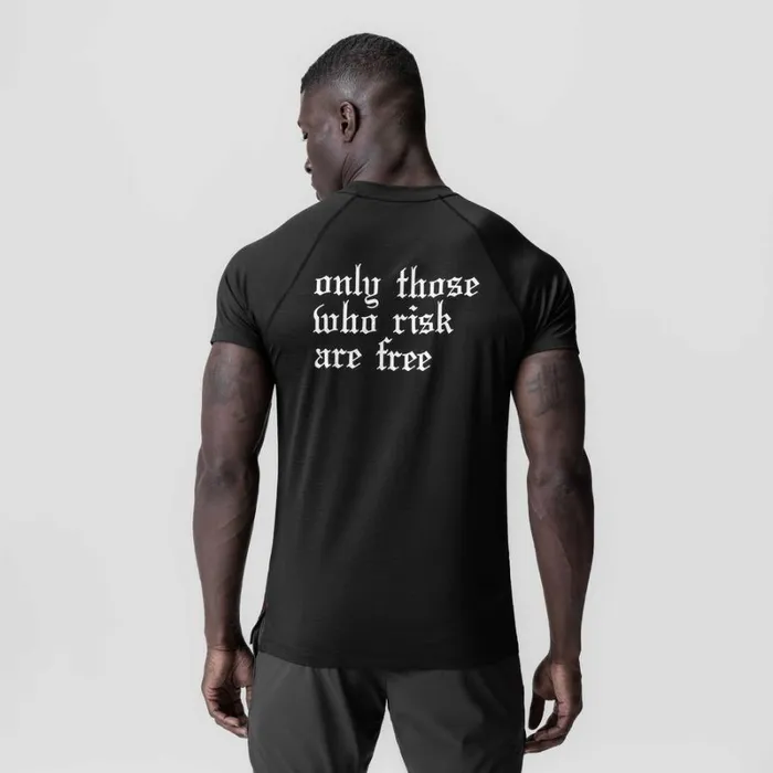 ASRV Short Sleeves Men 3DLite 20 Lycra Fitted Tee Black 034otwr Block034