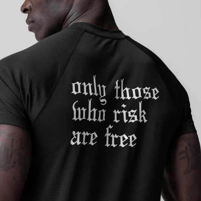 ASRV Short Sleeves Men 3DLite 20 Lycra Fitted Tee Black 034otwr Block034