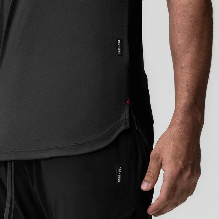 ASRV Short Sleeves Men AeroSilver Established Tee Black 034box Logo034