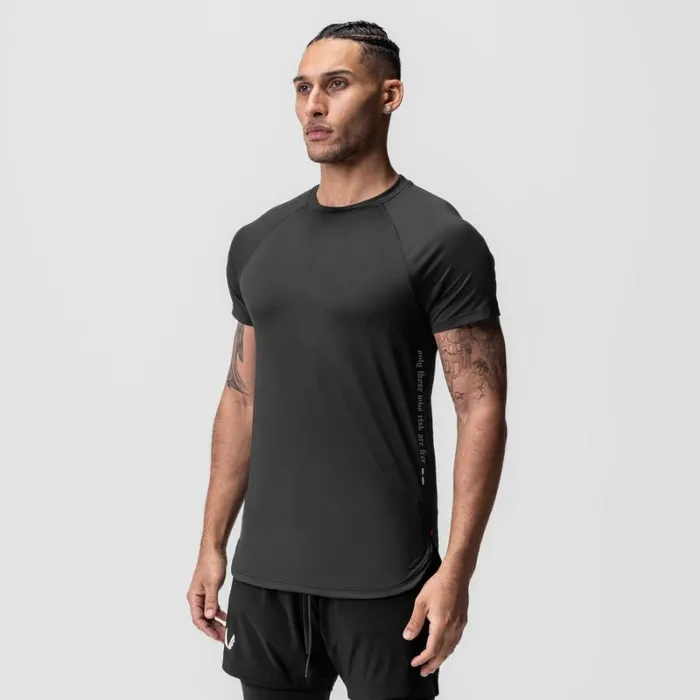 ASRV Short Sleeves Men AeroSilver Established Tee Black 034otwr034