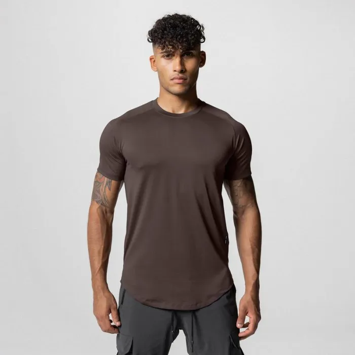 ASRV Short Sleeves Men AeroSilver Established Tee Dark Earth