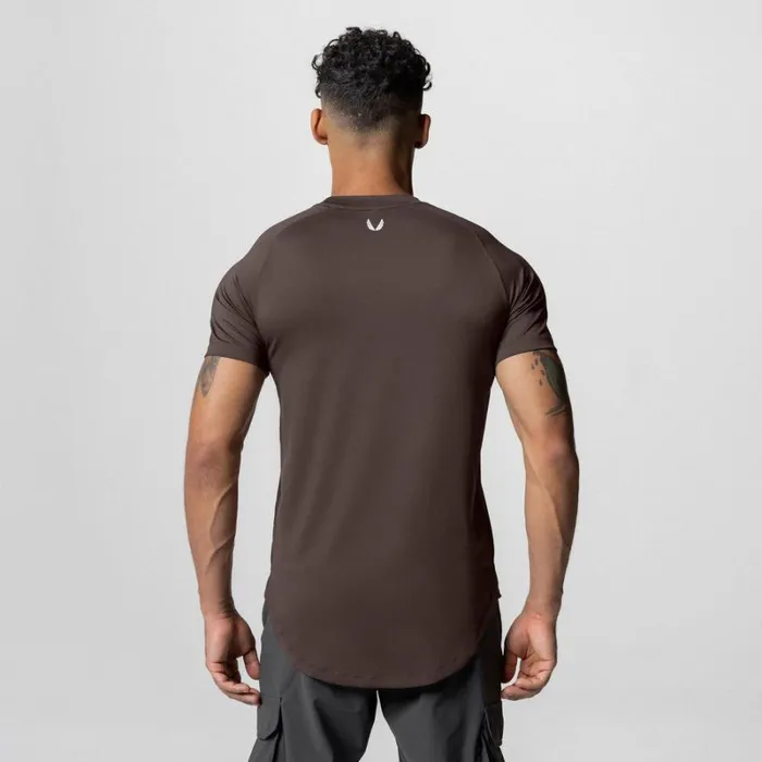 ASRV Short Sleeves Men AeroSilver Established Tee Dark Earth