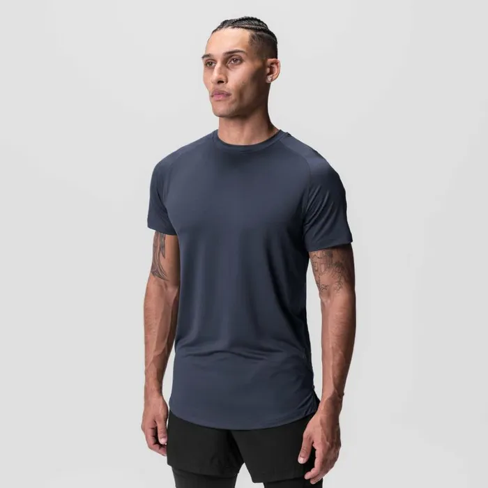 ASRV Short Sleeves Men AeroSilver Established Tee Navy