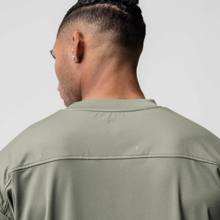 ASRV Short Sleeves Men AeroSilver Oversized Tee Sage