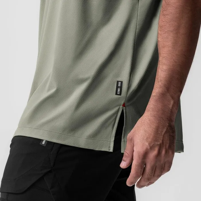 ASRV Short Sleeves Men AeroSilver Oversized Tee Sage