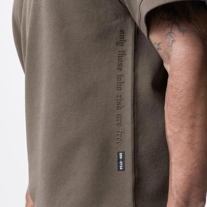 ASRV Short Sleeves Men CottonPlus Heavyweight Oversized Cinch Tee Deep Taupe ASRV Short Sleeves Men CottonPlus Heavyweight Oversized Cinch Tee Deep Taupe