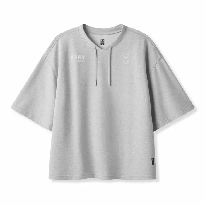 ASRV Short Sleeves Men MicroTerry WarmUp Tee Heather Grey