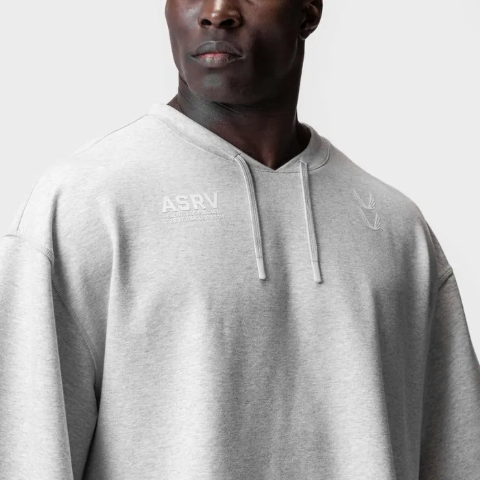 ASRV Short Sleeves Men MicroTerry WarmUp Tee Heather Grey