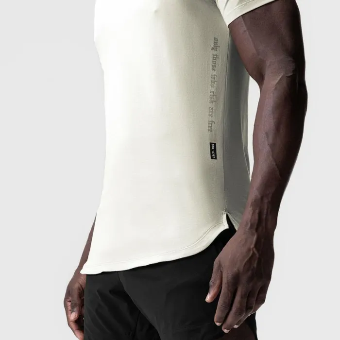 ASRV Short Sleeves Men Supima Established Tee Ivory Cream