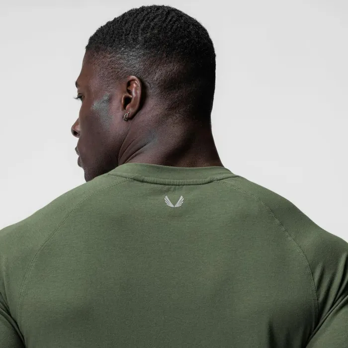 ASRV Short Sleeves Men Supima Fitted Tee Olive