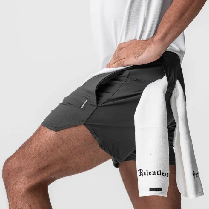 ASRV Shorts Men AeroSilver 5034 Linerless Short Space Grey