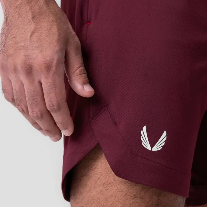 ASRV Shorts Men AeroSilver 7034 Linerless Short Crimson Red