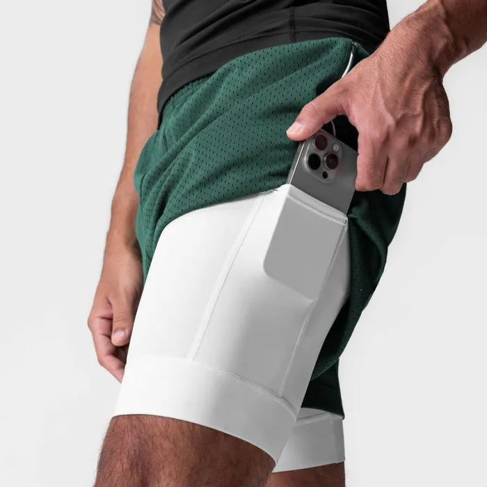 ASRV Shorts Men IonMesh 5034 Liner Short Forest Green
