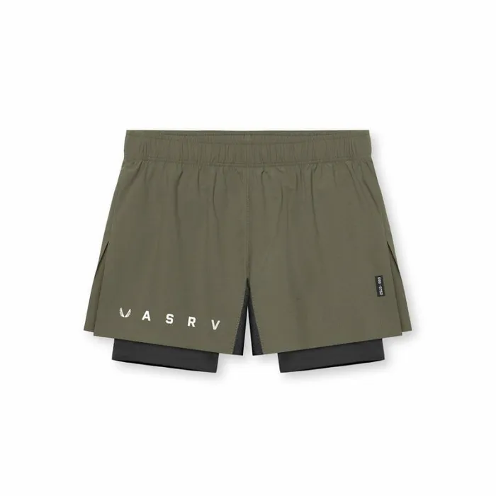 ASRV Shorts Men Ripstop 3034 High Split Liner Short Oliveblack