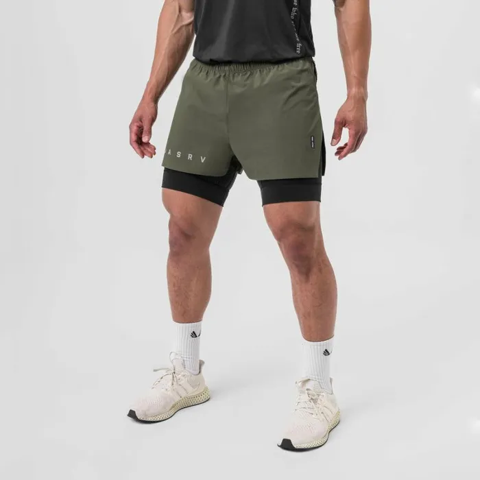 ASRV Shorts Men Ripstop 3034 High Split Liner Short Oliveblack