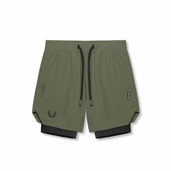 ASRV Shorts Men TetraLite 7034 Liner Short Olive 034wings034 Black