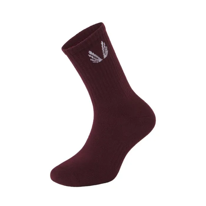 ASRV Socks and Underwear Men Essential Crew Socks 3 Pair Crimson Red