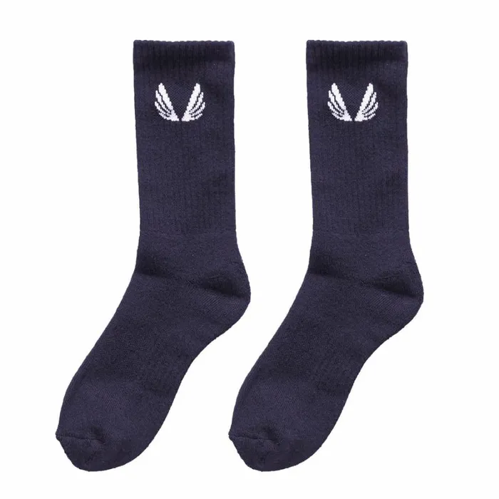 ASRV Socks and Underwear Men Essential Crew Socks 3 Pair Navy