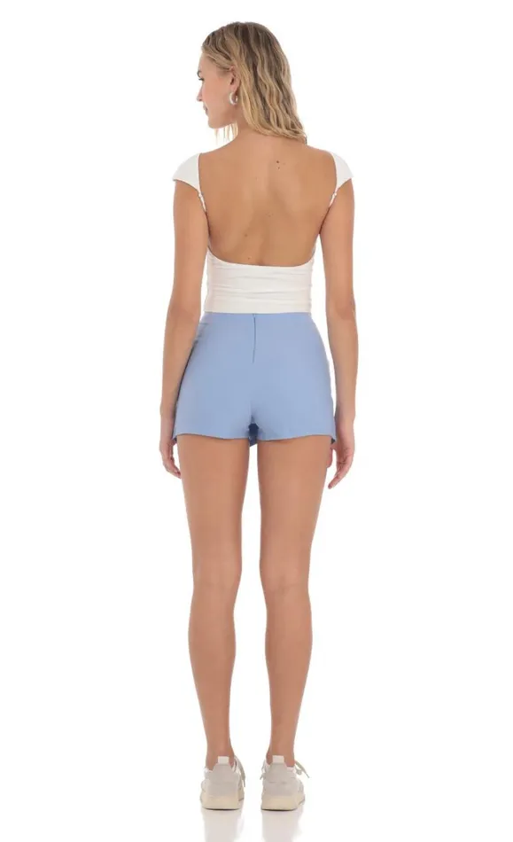 Asymmetric Skort Blue Women LUCY IN THE SKY Shorts Asymmetric Skort Blue Women LUCY IN THE SKY Shorts