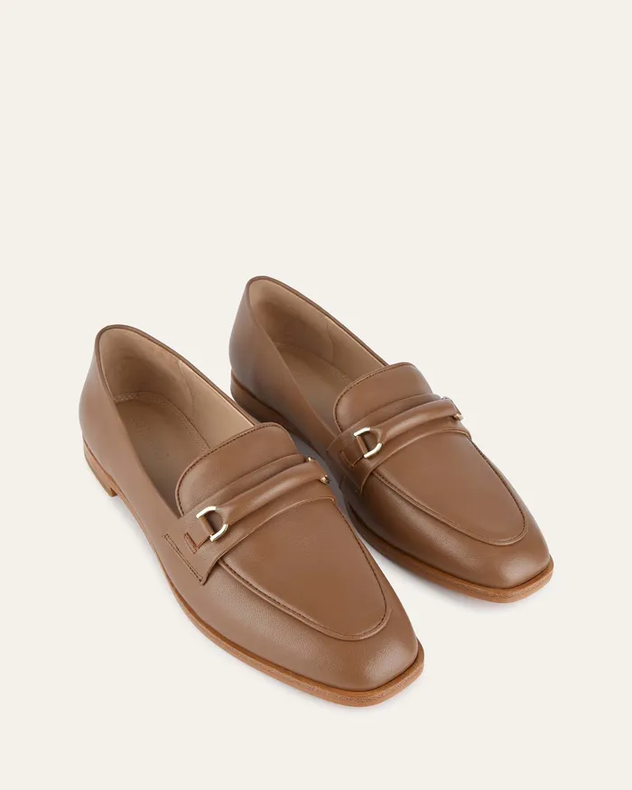 Athena loafers caramel leather LACE UP and LOAFERS jomercer Women Athena loafers caramel leather LACE UP and LOAFERS jomercer Women