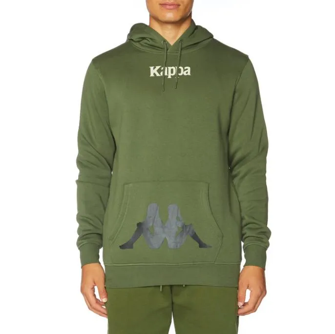 Authentic Eleo Hoodie 8211 Green Green Men Kappa Hoodies and Sweatshirts