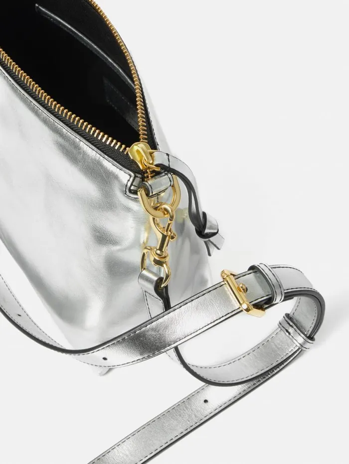 Ava Leather Crossbody Silver Women Jigsaw Bags