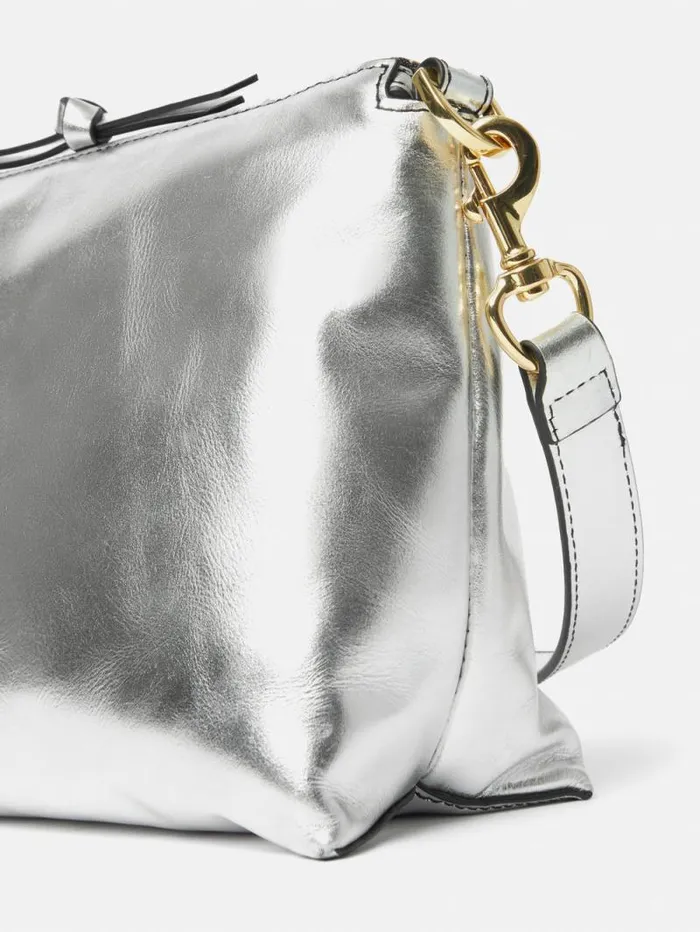 Ava Leather Crossbody Silver Women Jigsaw Bags