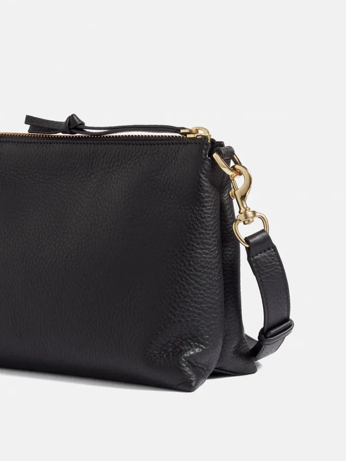 Ava Pebble Leather Crossbody Black Women Jigsaw Bags