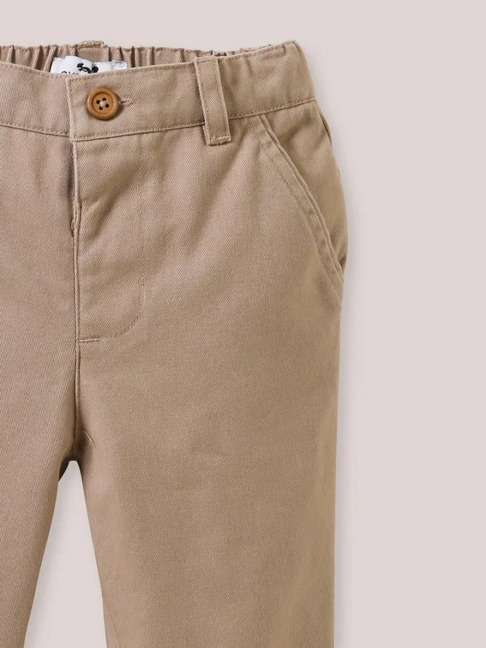 Baby Baby Girl Cyrillus Twill Trousers Marron Glace