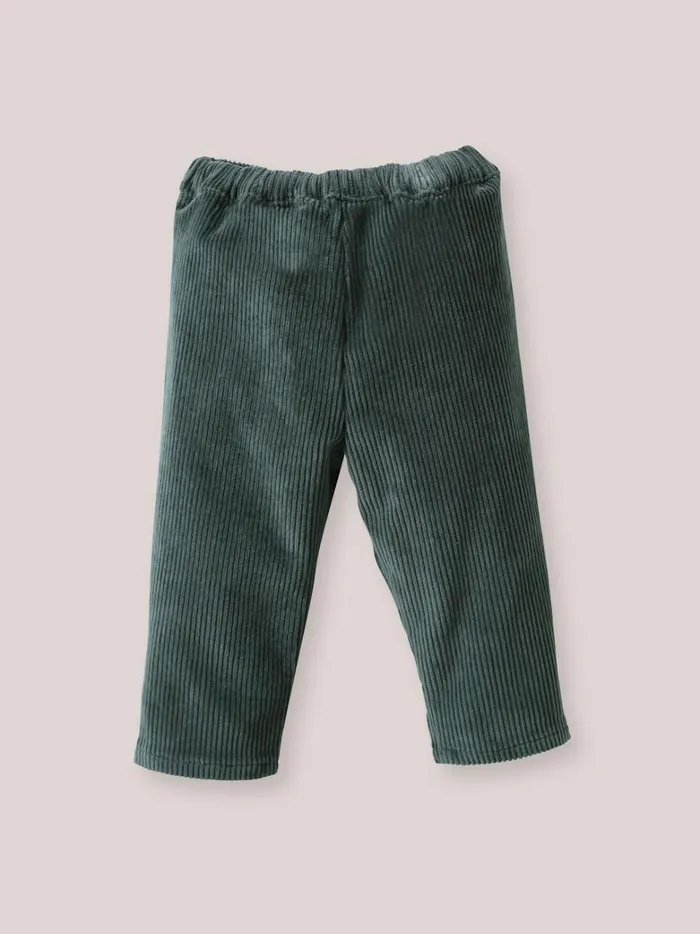 Baby Baby Girl Cyrillus Wide Wale Corduroy Trousers Eucalyptus