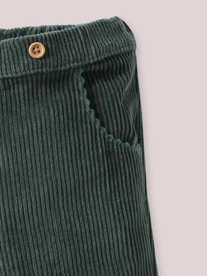 Baby Baby Girl Cyrillus Wide Wale Corduroy Trousers Eucalyptus