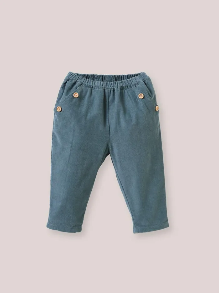 Baby Birth Cyrillus Velour Trousers Glacier