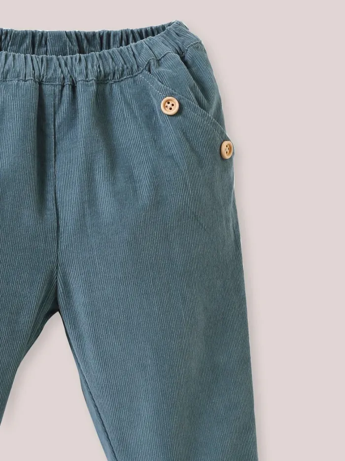 Baby Birth Cyrillus Velour Trousers Glacier