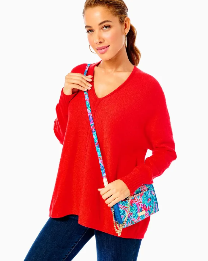 Bags WomenHome and Gifts Lilly Pulitzer Marsten Crossbody Bag Surf Blue Flim Flam Accessories Small