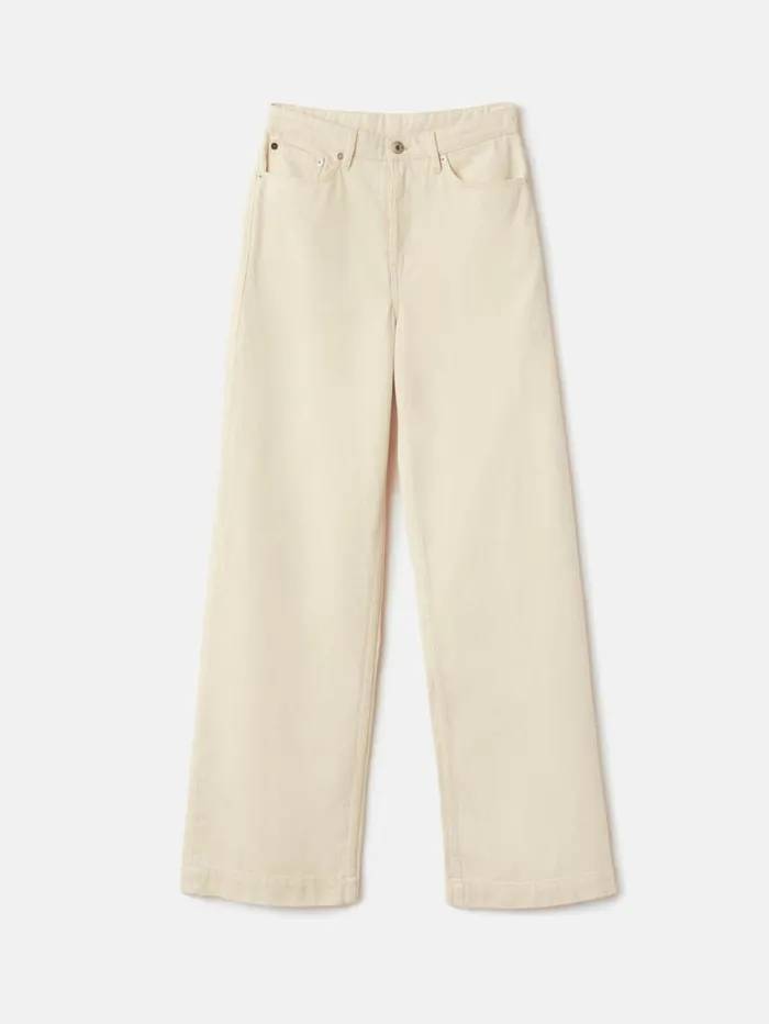 Balfour Long Wide Leg Jean Ecru Women Jigsaw Trousers