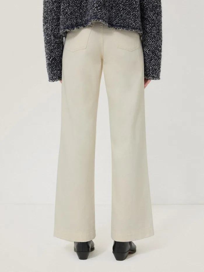 Balfour Long Wide Leg Jean Ecru Women Jigsaw Trousers