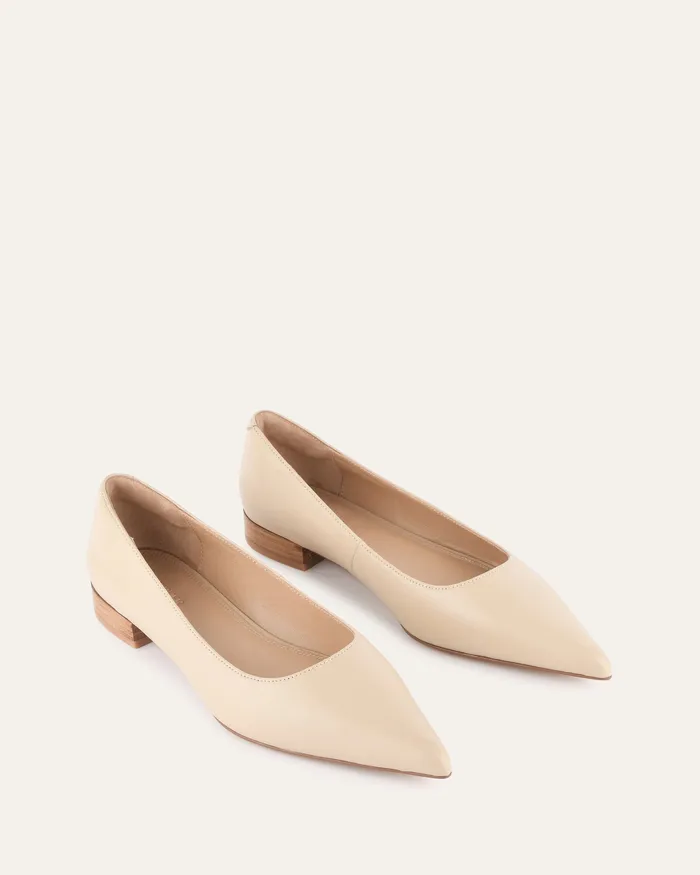 BALLET jomercer Women Anita dress flat sand leather BALLET jomercer Women Anita dress flat sand leather