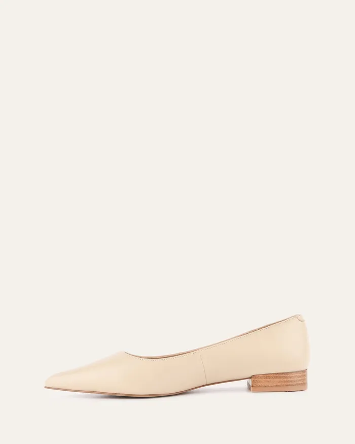 BALLET jomercer Women Anita dress flat sand leather BALLET jomercer Women Anita dress flat sand leather