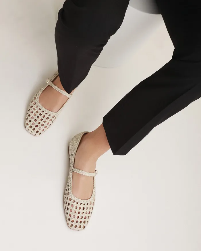 BALLET Women jomercer Willis casual flats off white leather BALLET Women jomercer Willis casual flats off white leather