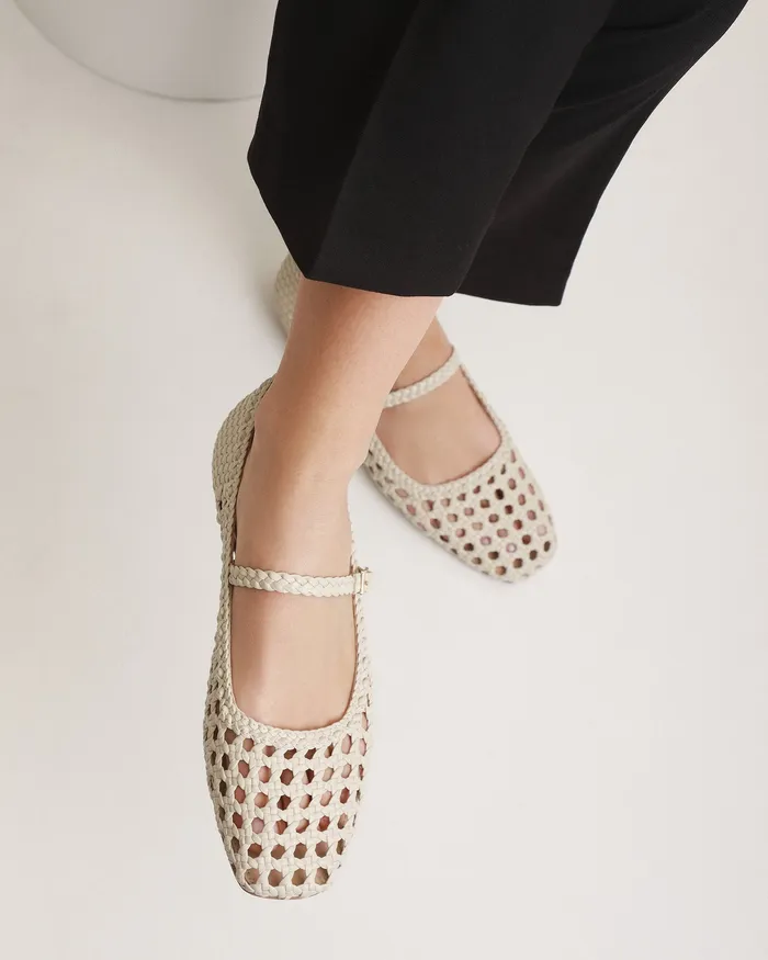 BALLET Women jomercer Willis casual flats off white leather BALLET Women jomercer Willis casual flats off white leather