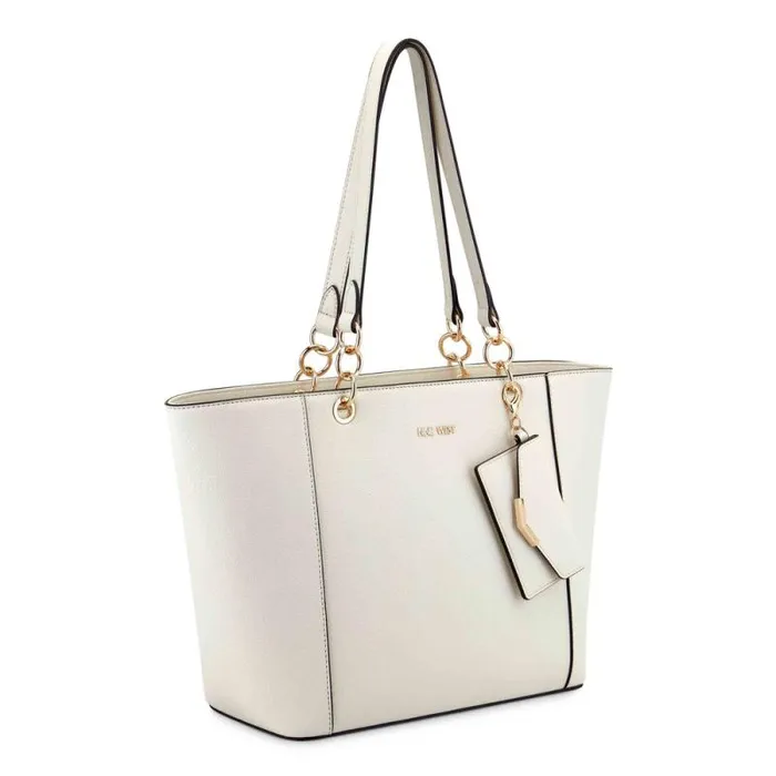 Basil Jet Set Shopper Chic Cream Women Nine West Totes and Backpacks Basil Jet Set Shopper Chic Cream Women Nine West Totes and Backpacks
