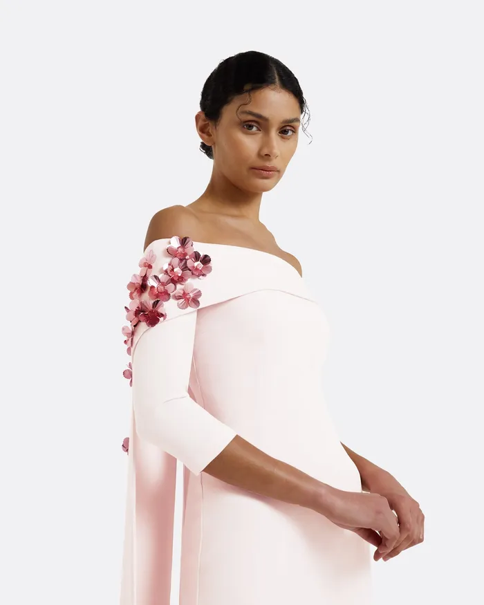 Bellara Pale Pink Harness With Soshin Dress Pale Pink Icons Safiyaa Women