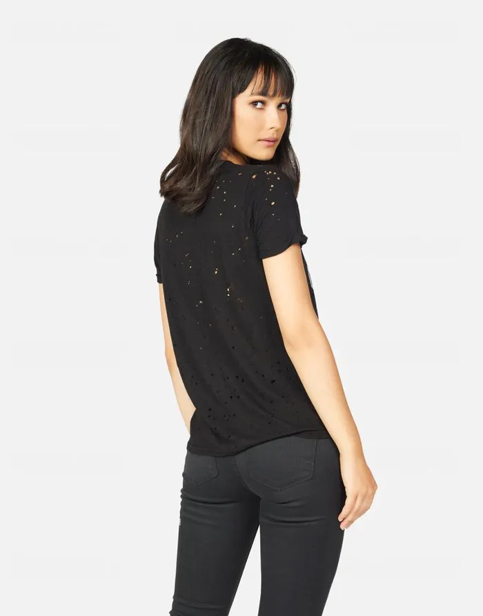Bess Tiger Def Leppard Black Women Lauren Moshi Short Sleeve