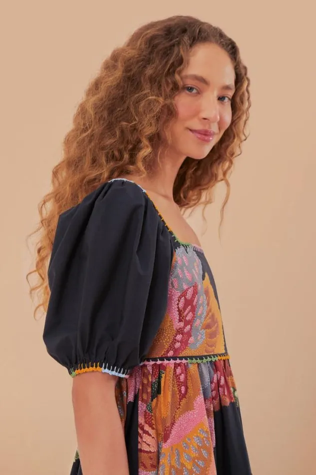 Black Lucy Floral Maxi Dress Women FARM Rio Maxi Dresses
