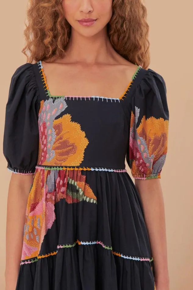 Black Lucy Floral Maxi Dress Women FARM Rio Maxi Dresses
