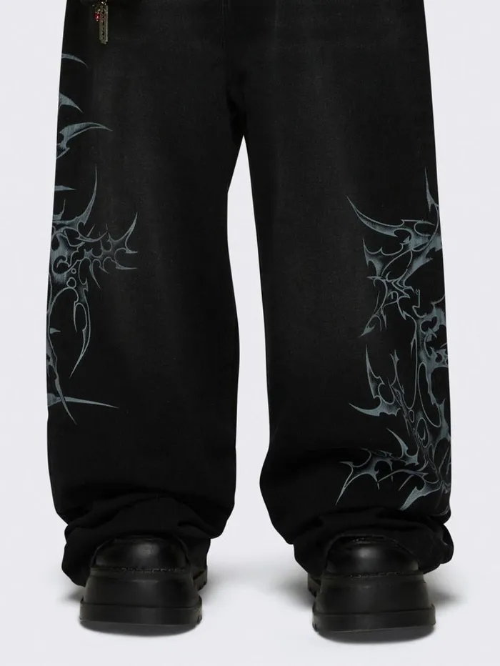 Blaze Graphic Baggy Jeans Women Minga London Bottoms