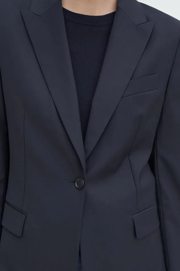 Blazers Women filippak Sasha Cool Wool Blazer Dark Navy