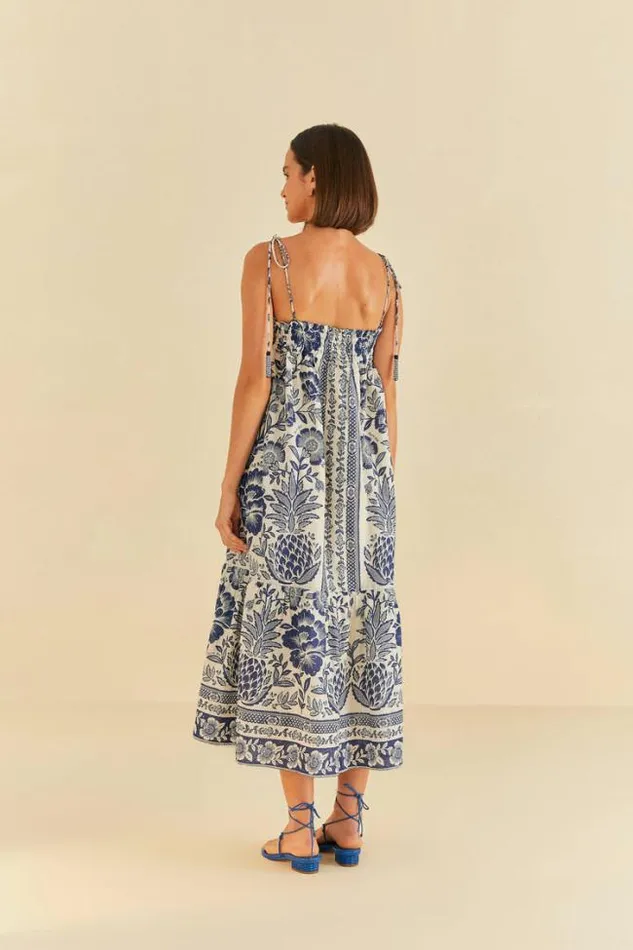 Blue Pineapple Garden Maxi Dress Women FARM Rio Maxi Dresses